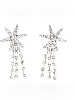 Jennifer Behr Comet Crystal-Embellished Earrings brand new